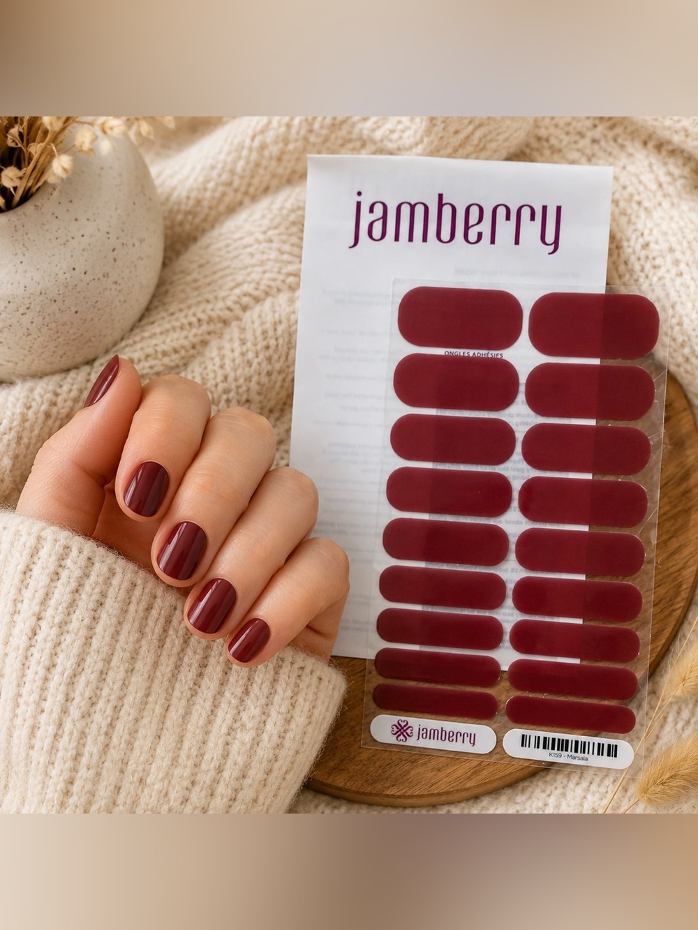 Jamberry Nail Wraps: Marsala | Buy Three Get One Free